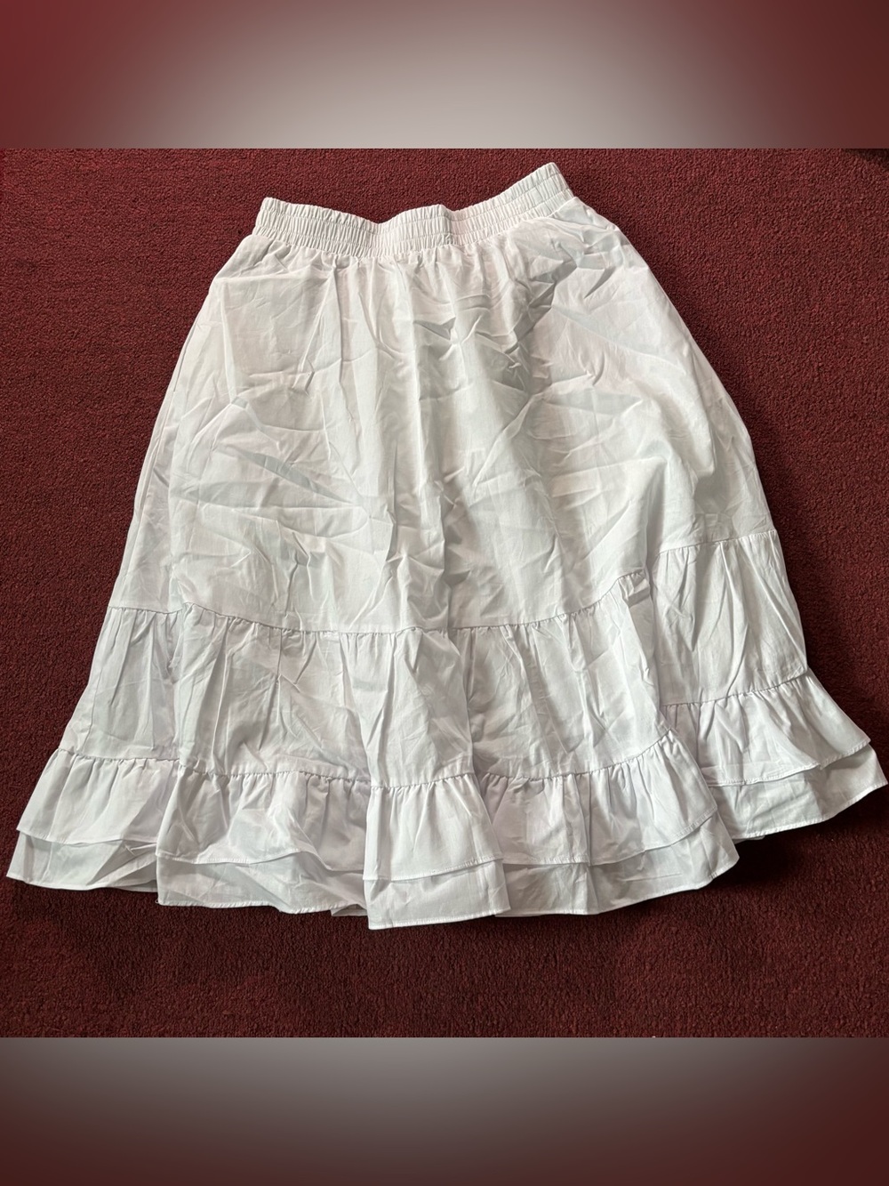 Shiny by Nature tiered midi skirt with pockets M